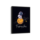 Fishing Stars Kid Astronaut Wall Art