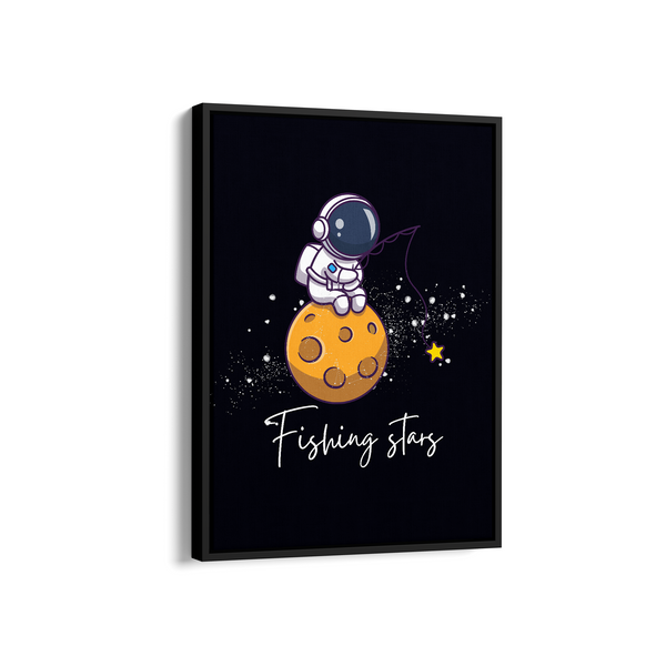 Fishing Stars Kid Astronaut Wall Art