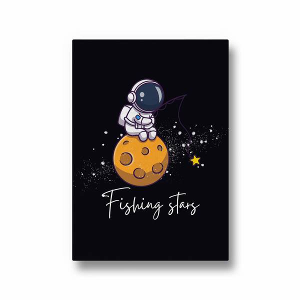 Fishing Stars Kid Astronaut Wall Art