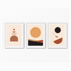 Set of 3 Abstract Geometric Modern Wall Art