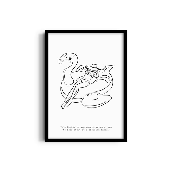 Relaxing Vacation Modern Line Wall Art