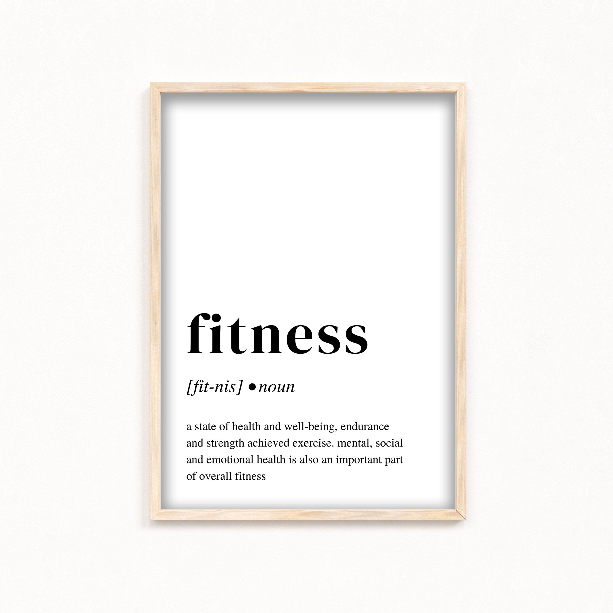 Fitness Definition Poster