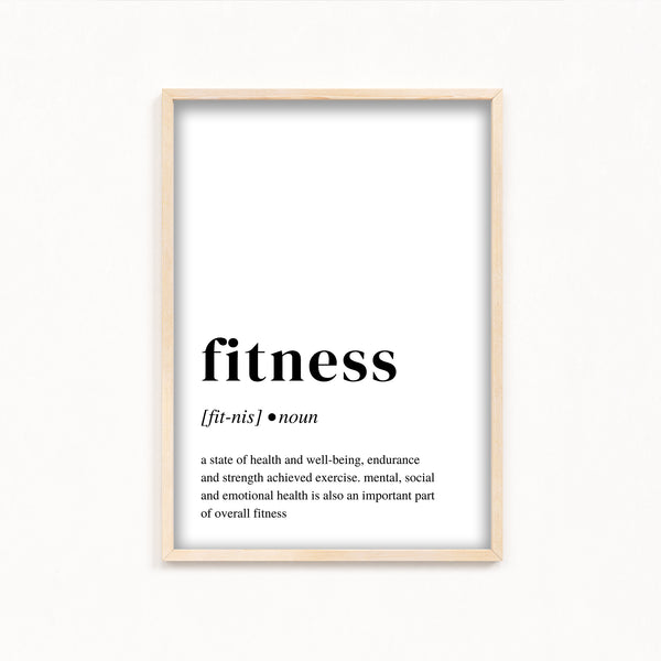 Fitness Definition Poster