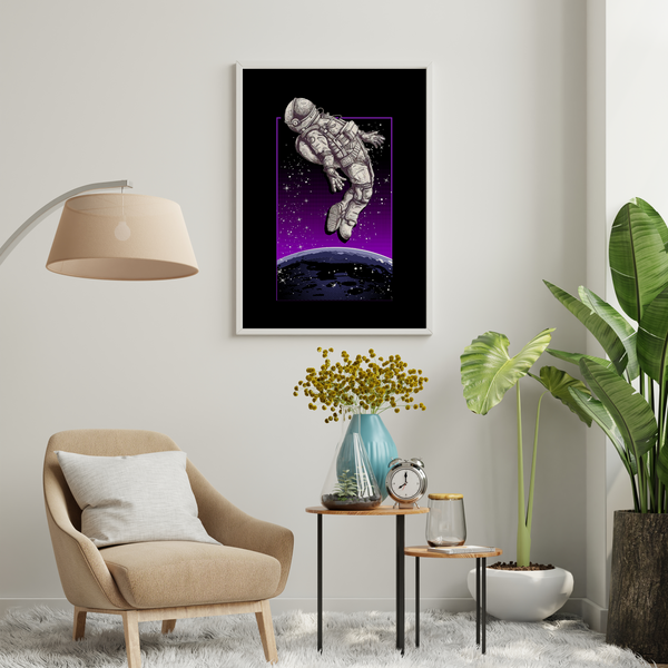 Flying Space Suit - Abstract Poster - The Mortal Soul