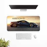 Ambition is priceless - Ferrari 488 GTB Desk Mat | Desk Pad | Mouse Pad