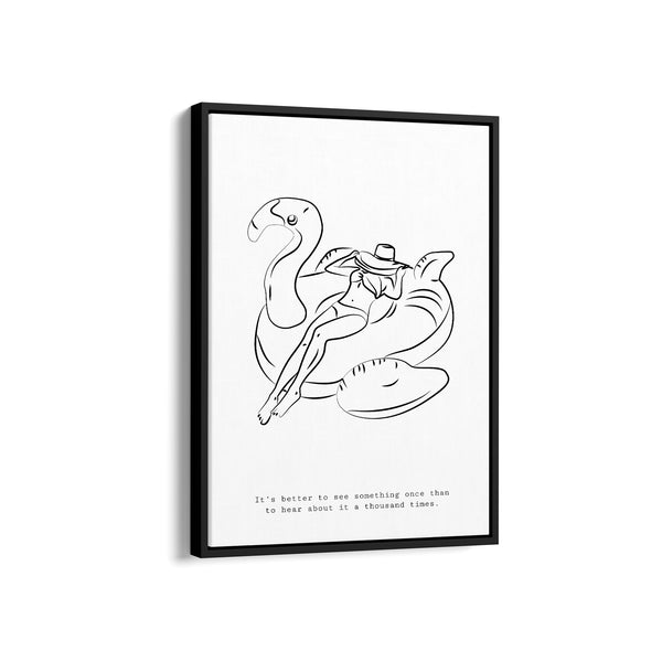 Relaxing Vacation Modern Line Wall Art