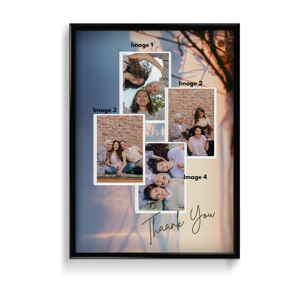 Boho Style 4 Image Collage Wall Art