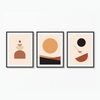 Set of 3 Abstract Geometric Modern Wall Art