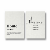 Home & This is us Set of 2 Quotes Posters