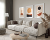 Set of 3 Abstract Geometric Modern Wall Art