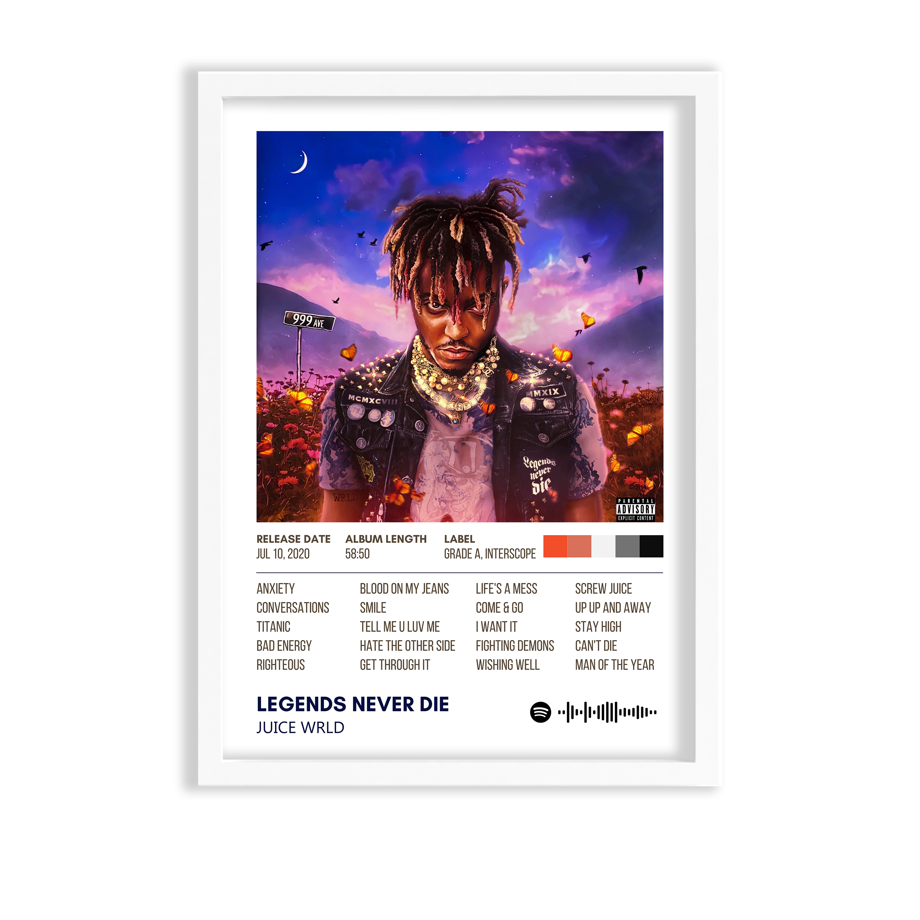 Legends Never Die by Juice Wrld Album Poster