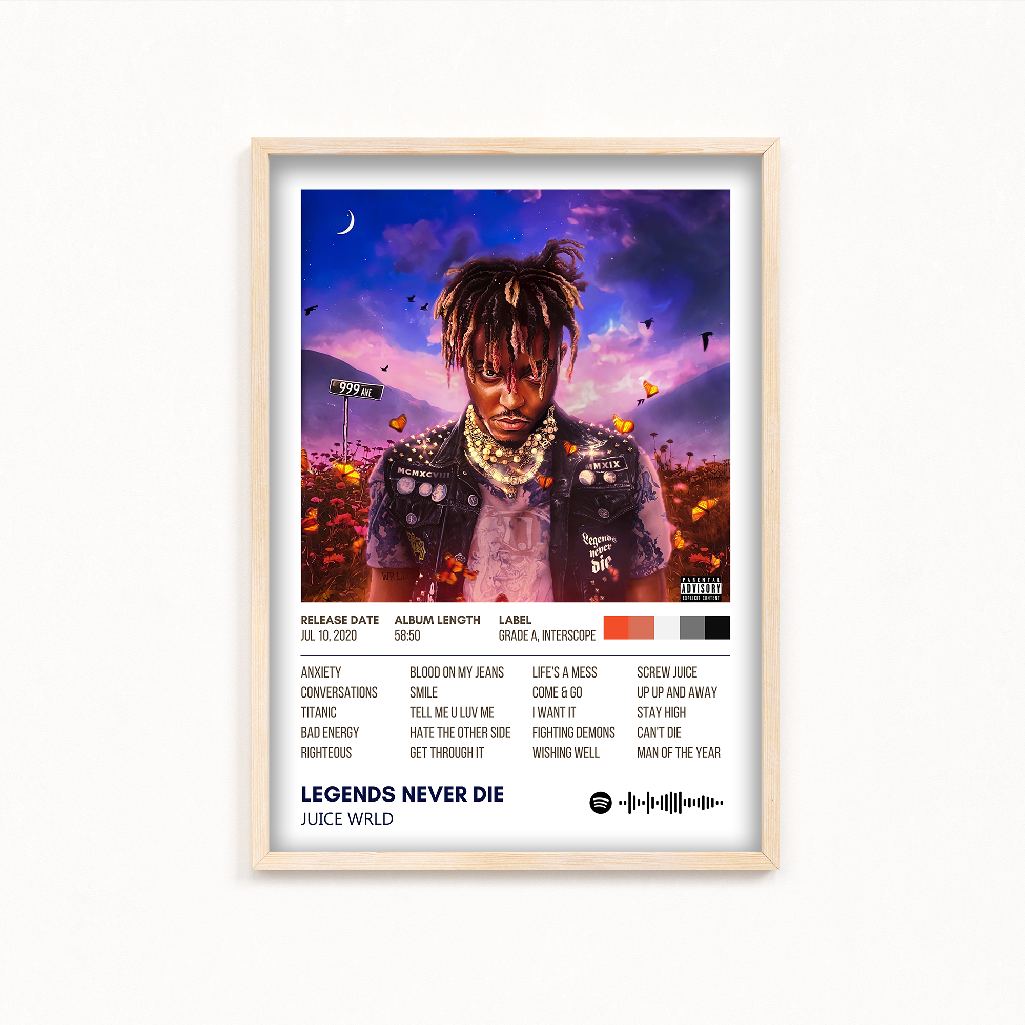 Legends Never Die by Juice Wrld Album Poster