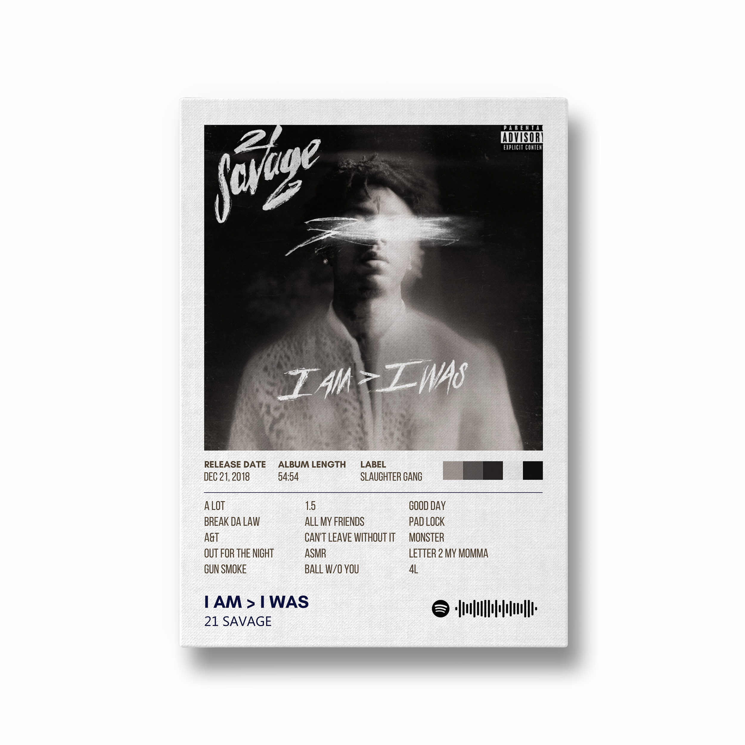I Am > I Was by 21 Savage Album Poster