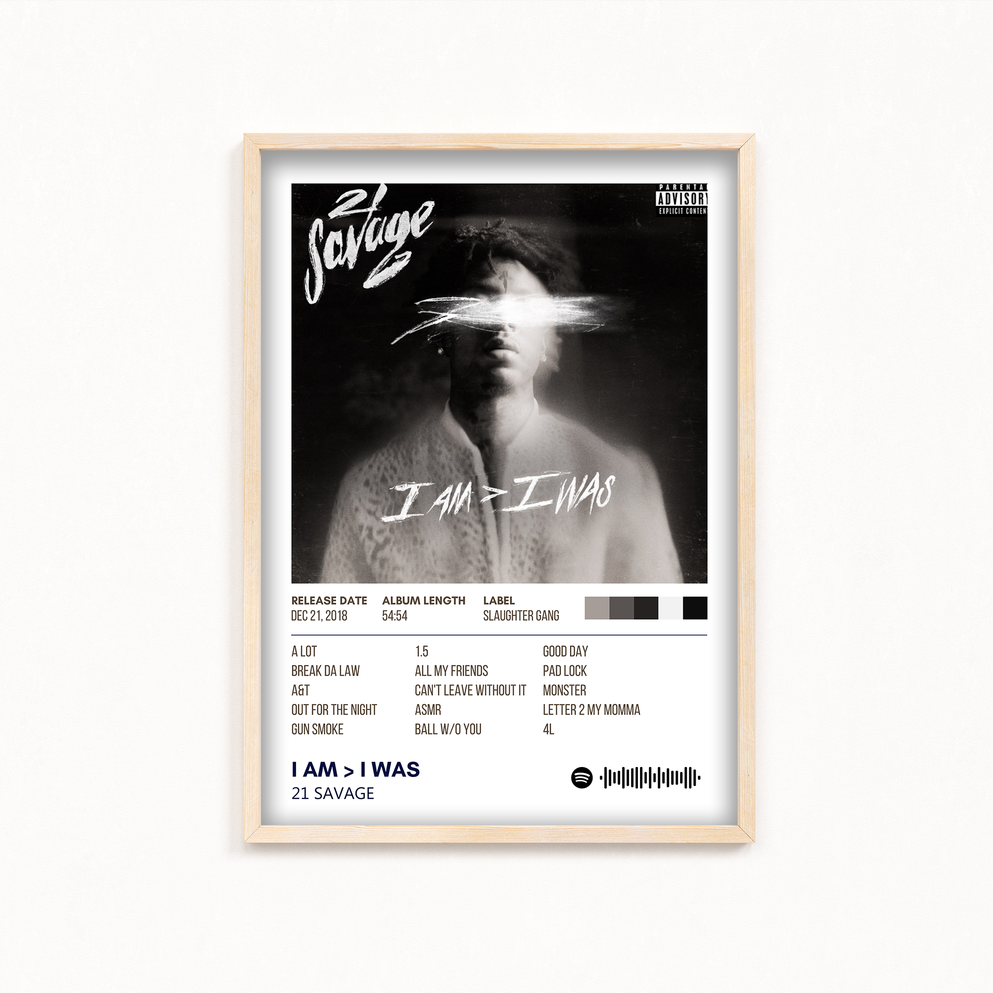 I Am > I Was by 21 Savage Album Poster