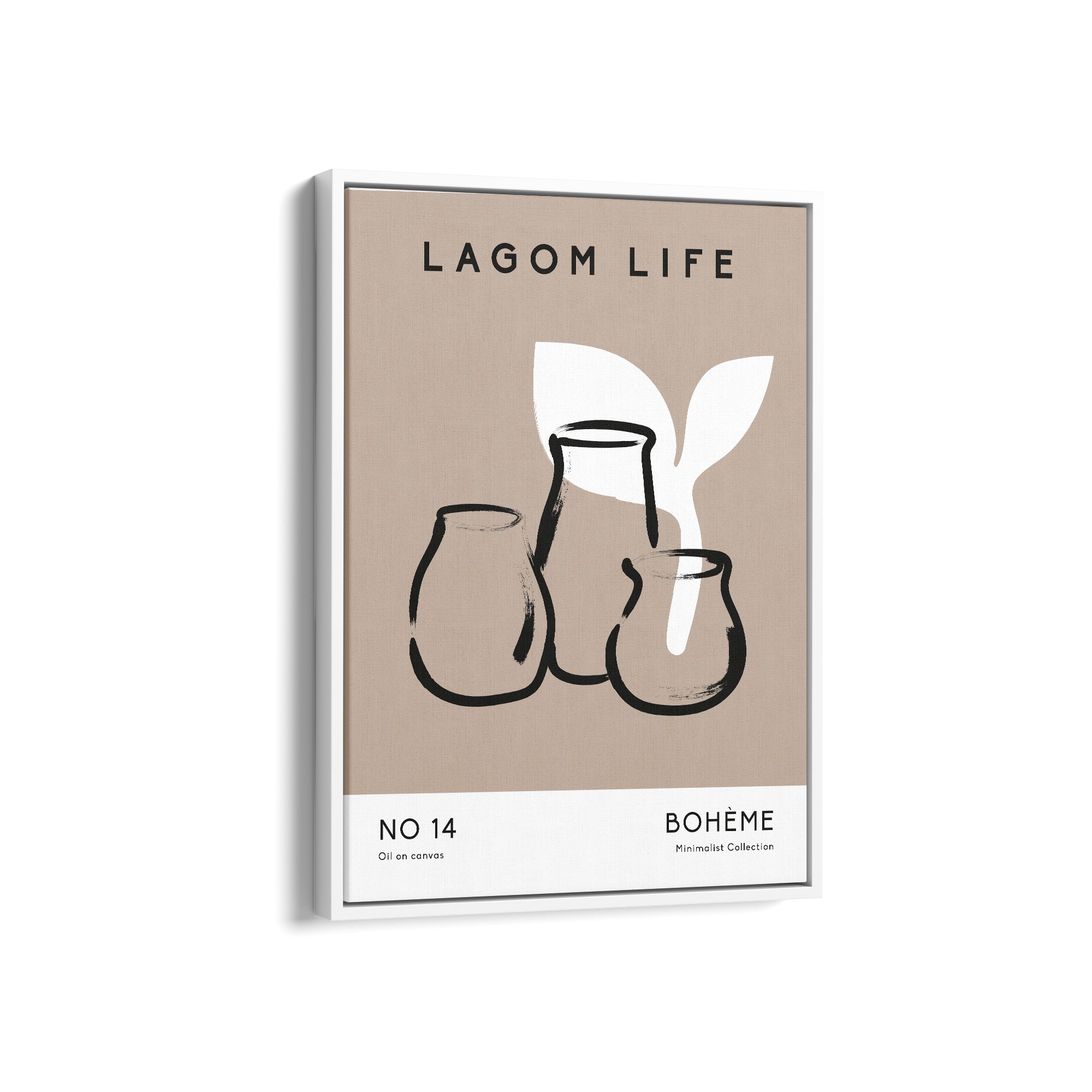 Lagom Life Pots Boho Modern Wall Art