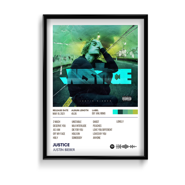 Justice by Justin Bieber Album Poster