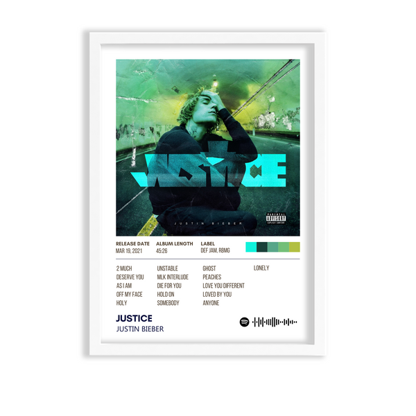 Justice by Justin Bieber Album Poster