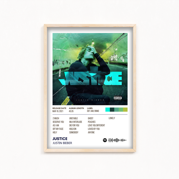 Justice by Justin Bieber Album Poster