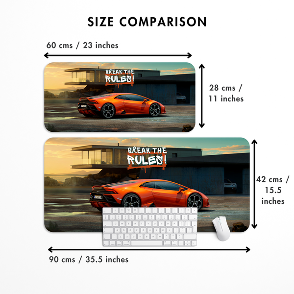 Break the rules - Lamborghini Huracan Evo Desk Mat | Desk Pad | Mouse Pad