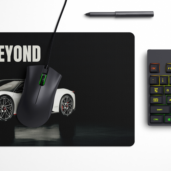 Go Beyond - Pininfarina Battista Desk Mat | Desk Pad | Mouse Pad