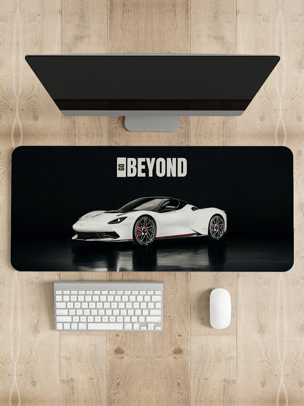 Go Beyond - Pininfarina Battista Desk Mat | Desk Pad | Mouse Pad