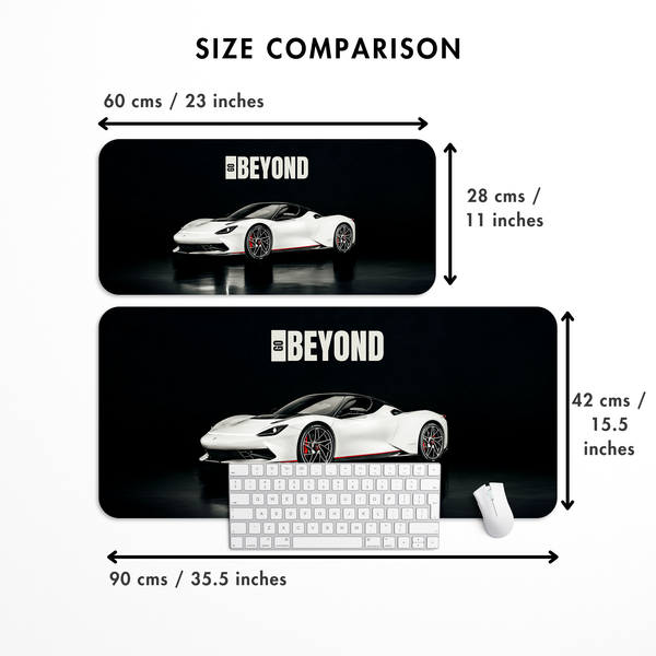 Go Beyond - Pininfarina Battista Desk Mat | Desk Pad | Mouse Pad