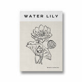 Water Lily Modern Line Wall Art