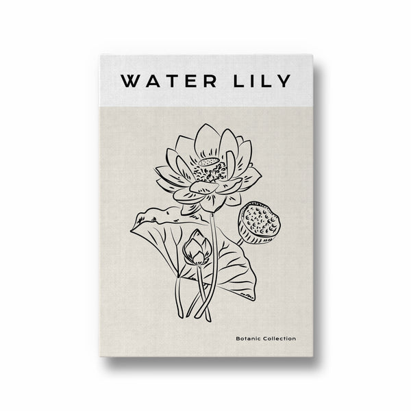 Water Lily Modern Line Wall Art