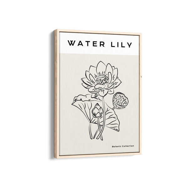 Water Lily Modern Line Wall Art