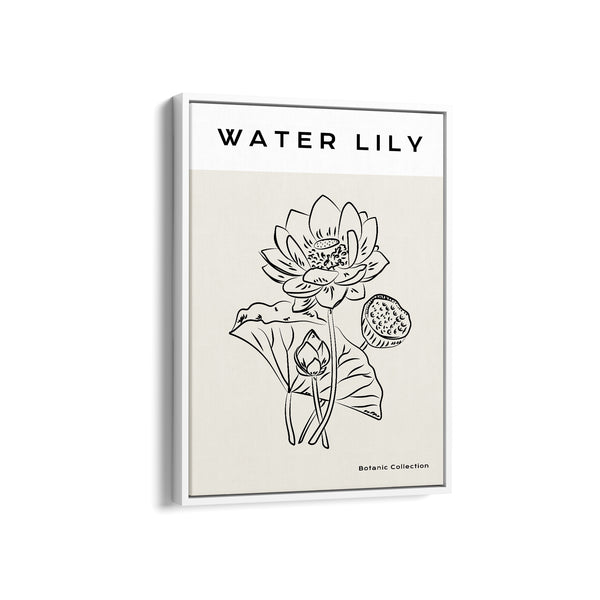 Water Lily Modern Line Wall Art
