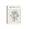 Water Lily Modern Line Wall Art