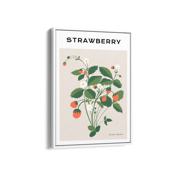 Strawberry Botanical Modern Wall Art