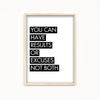 You can have results or excuses not both Poster