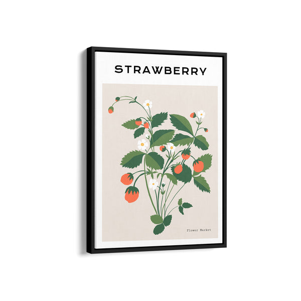 Strawberry Botanical Modern Wall Art