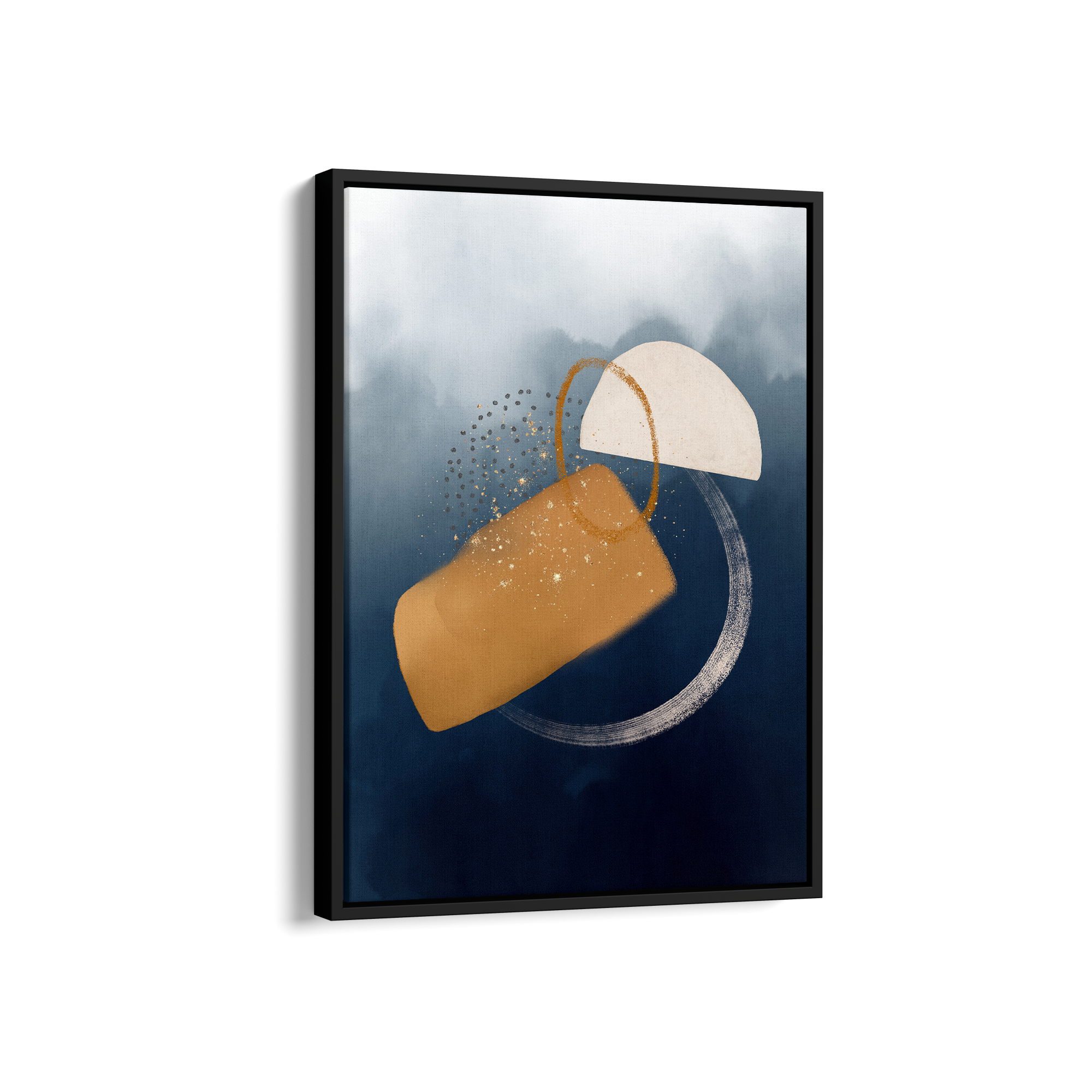 Celestial Blue Abstract Modern Wall Art