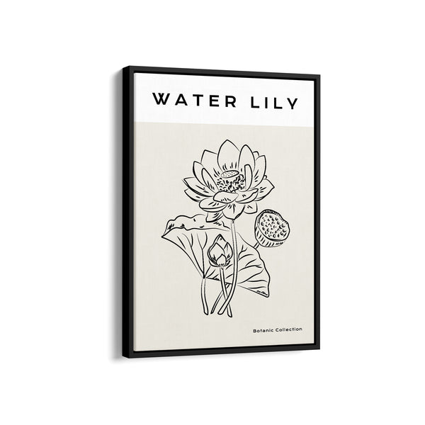 Water Lily Modern Line Wall Art