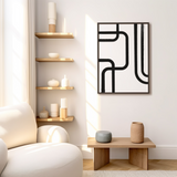 Abstract Black & White Boho Modern Wall Art