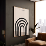 Geometric Strokes Boho Modern Wall Art