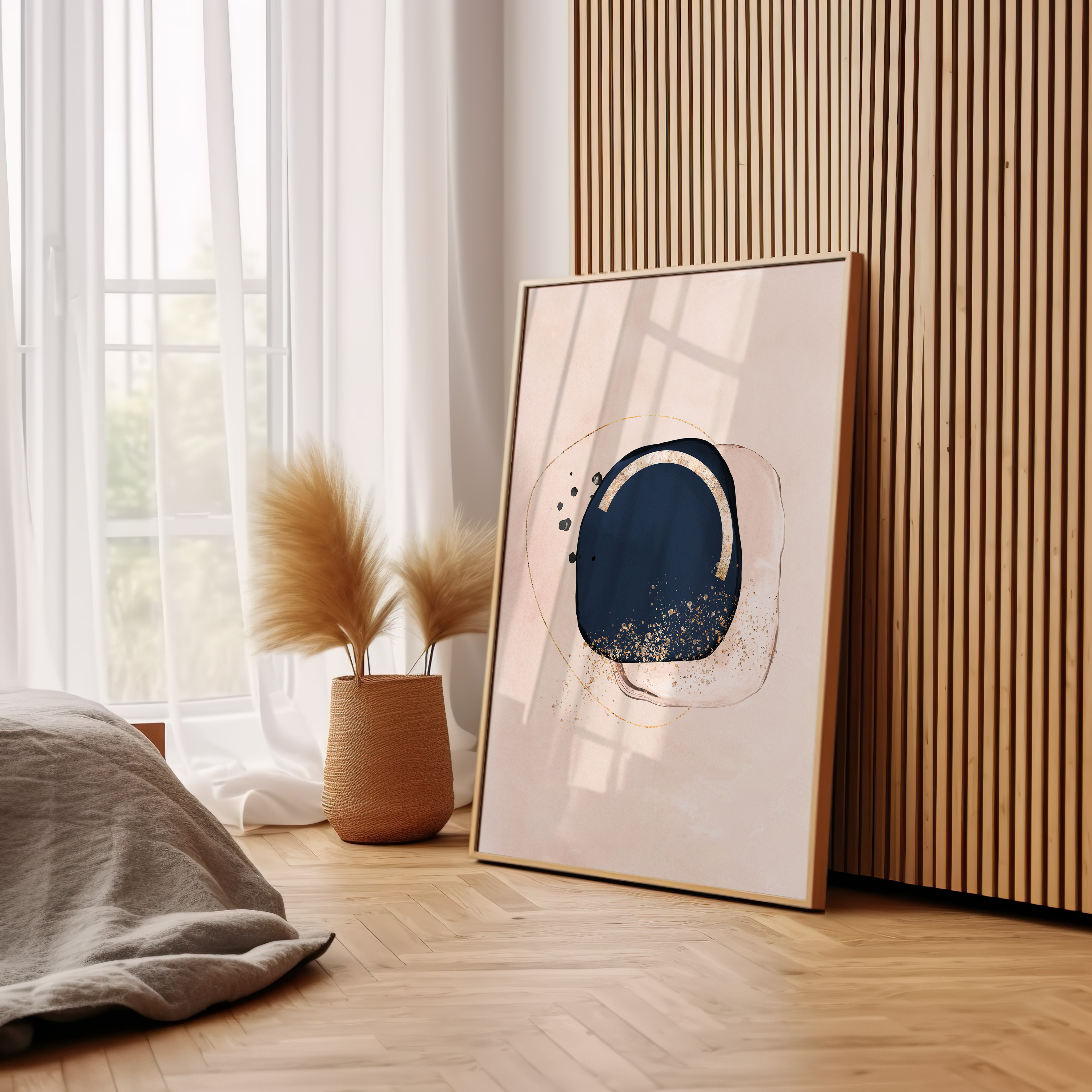 Gilded Haze Abstract Modern Wall Art