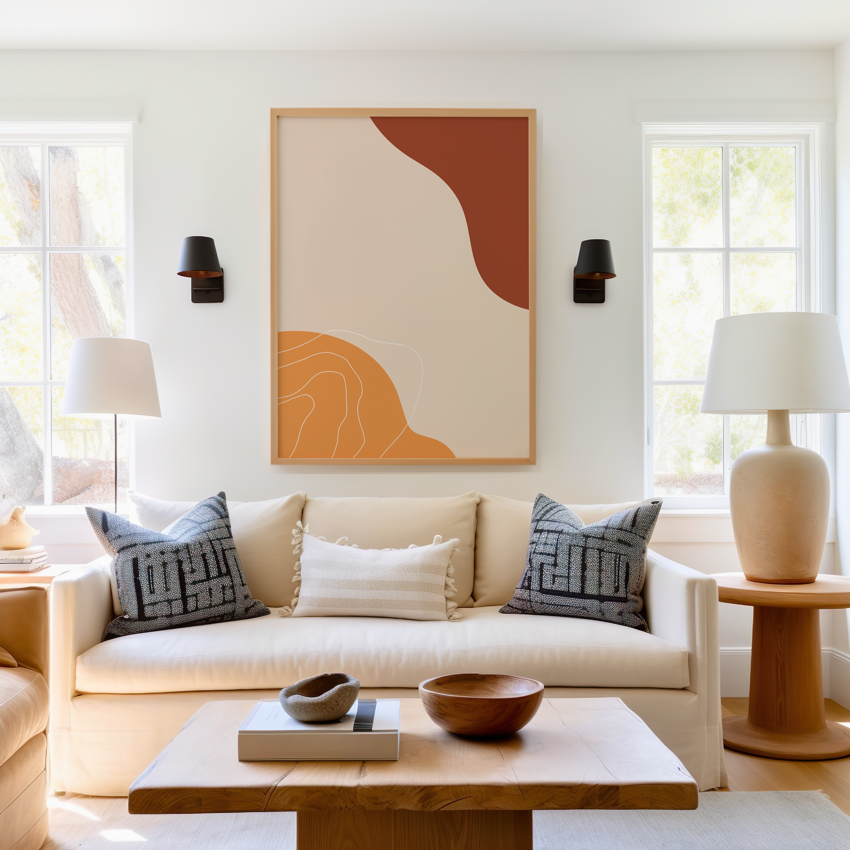 Celestial Flowy Abstract Modern Wall Art