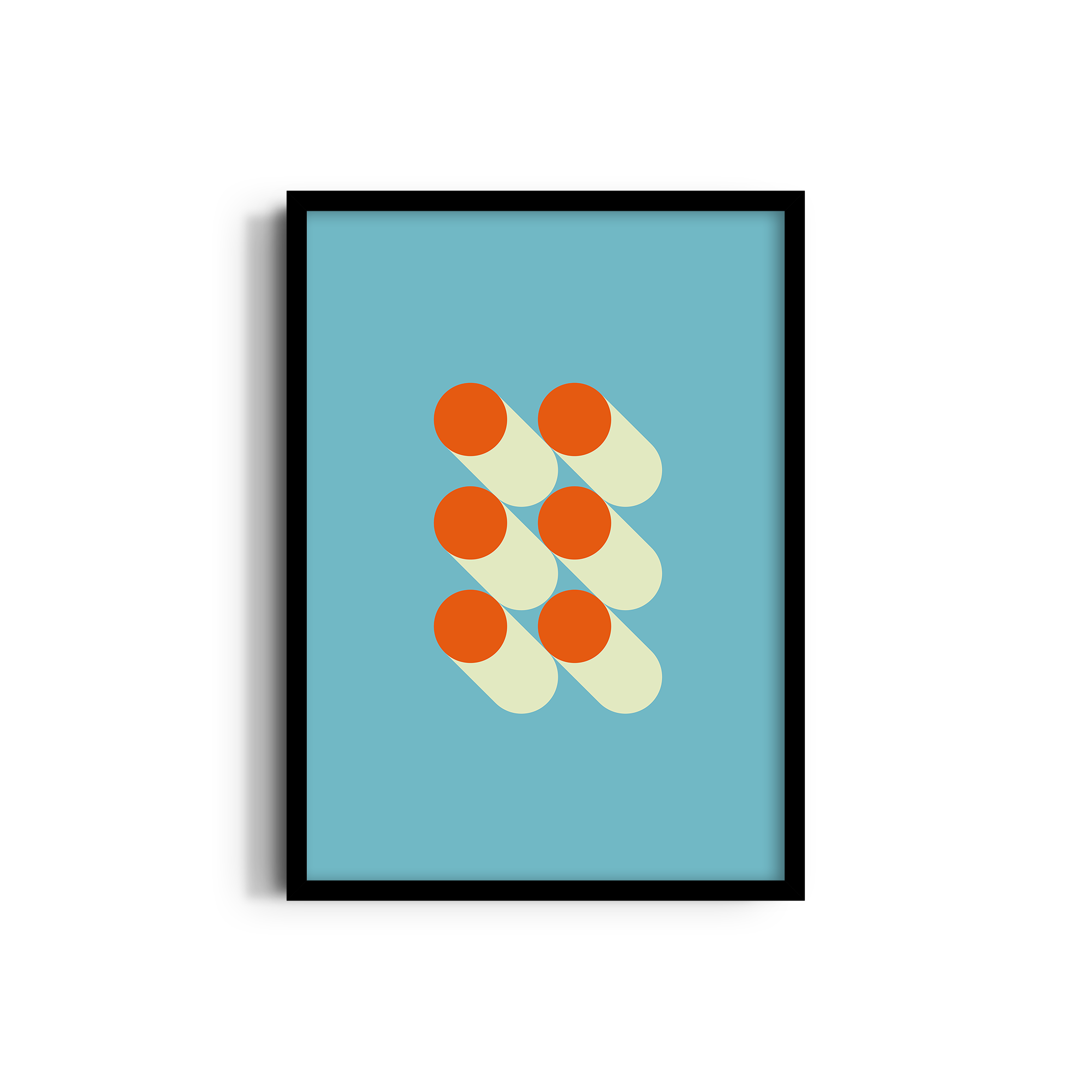 Tangerine Twist Bauhaus Wall Art
