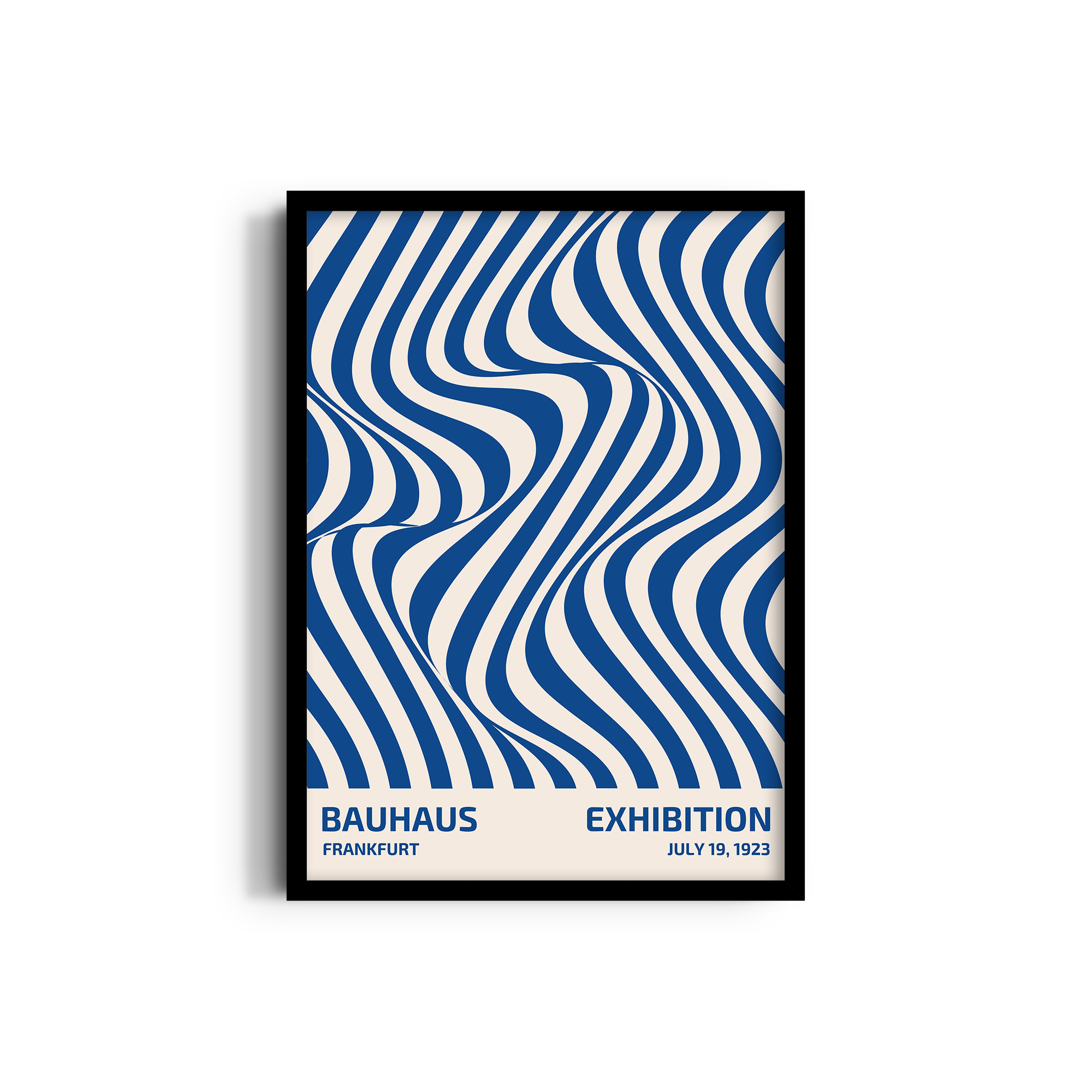 Illusion in Blue Bauhaus Wall Art