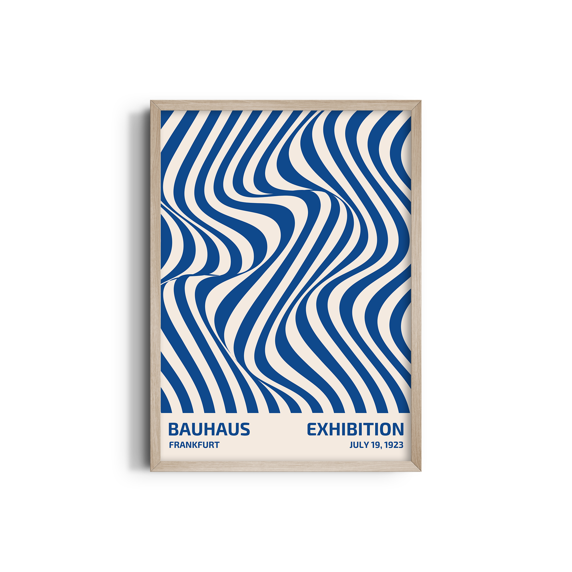 Illusion in Blue Bauhaus Wall Art