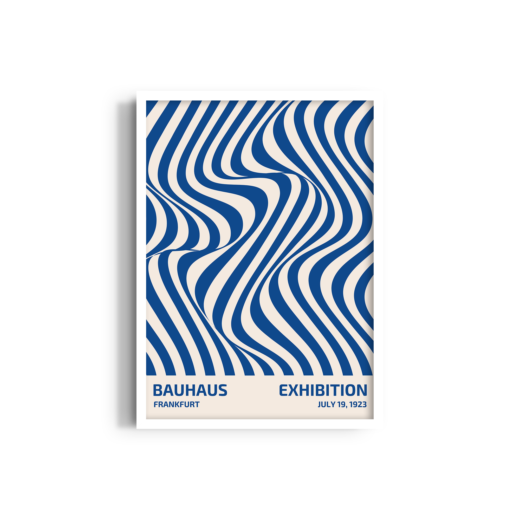 Illusion in Blue Bauhaus Wall Art