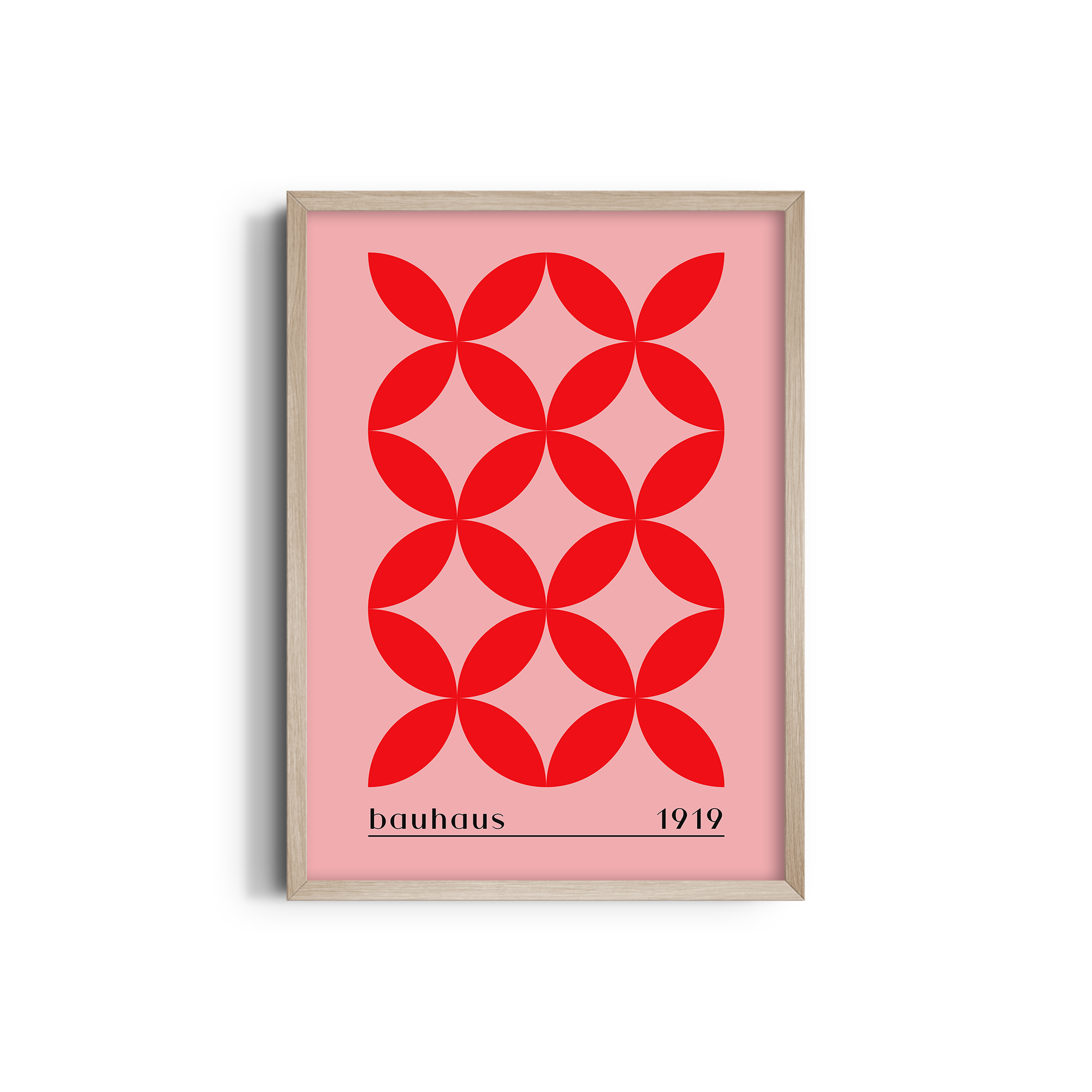 Unity in Red Bauhaus Wall Art