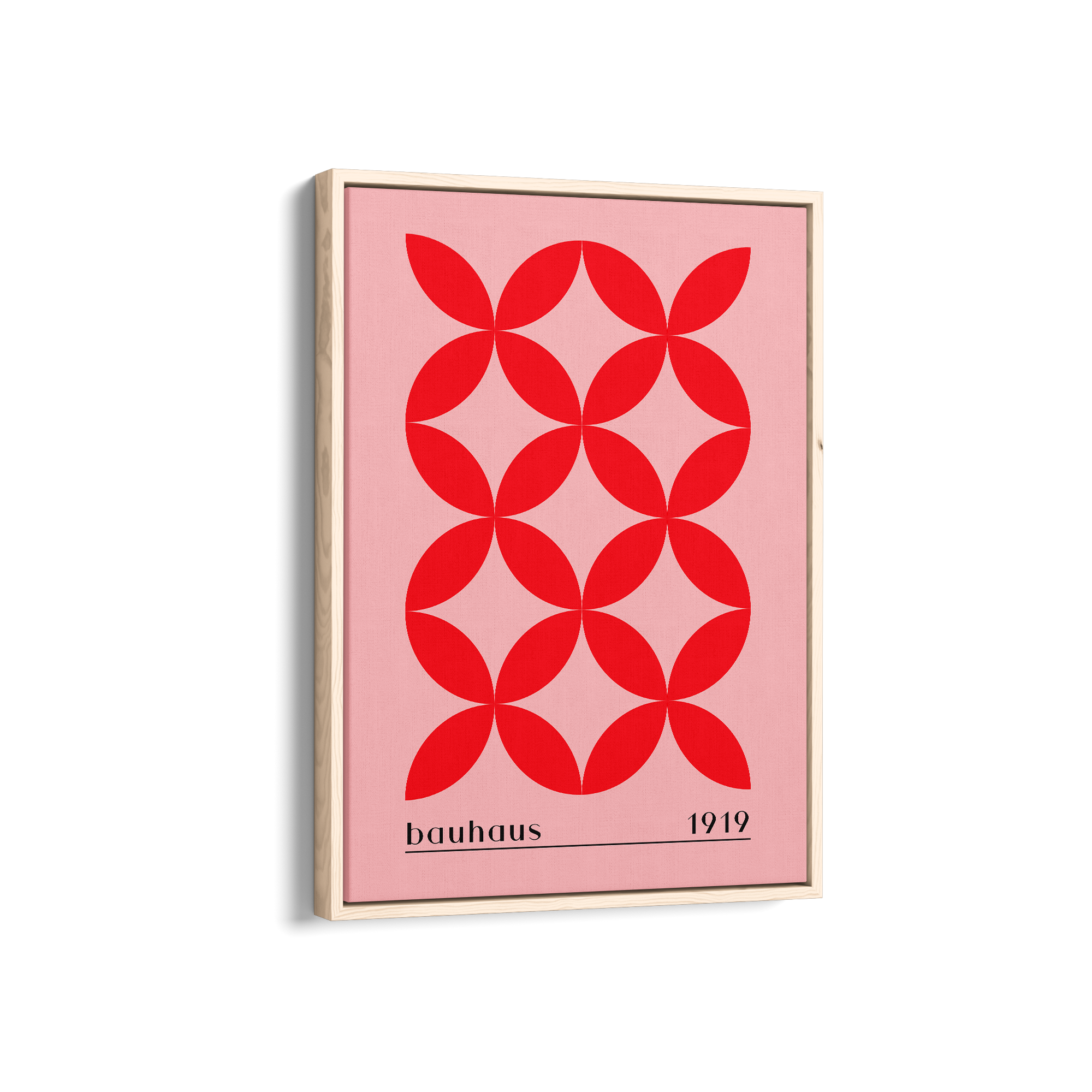 Unity in Red Bauhaus Wall Art