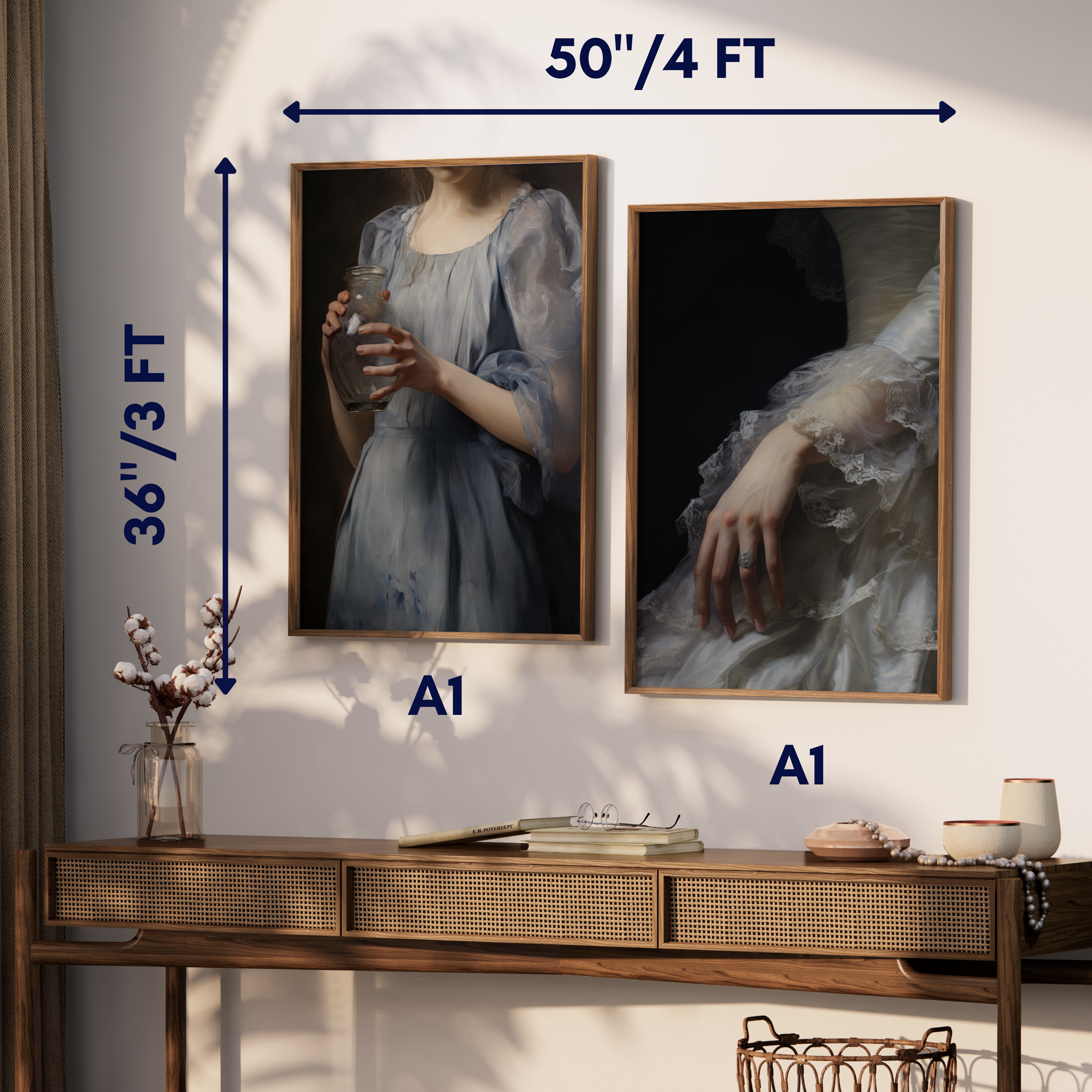 Set of 2 Women Modern Art Wall Art