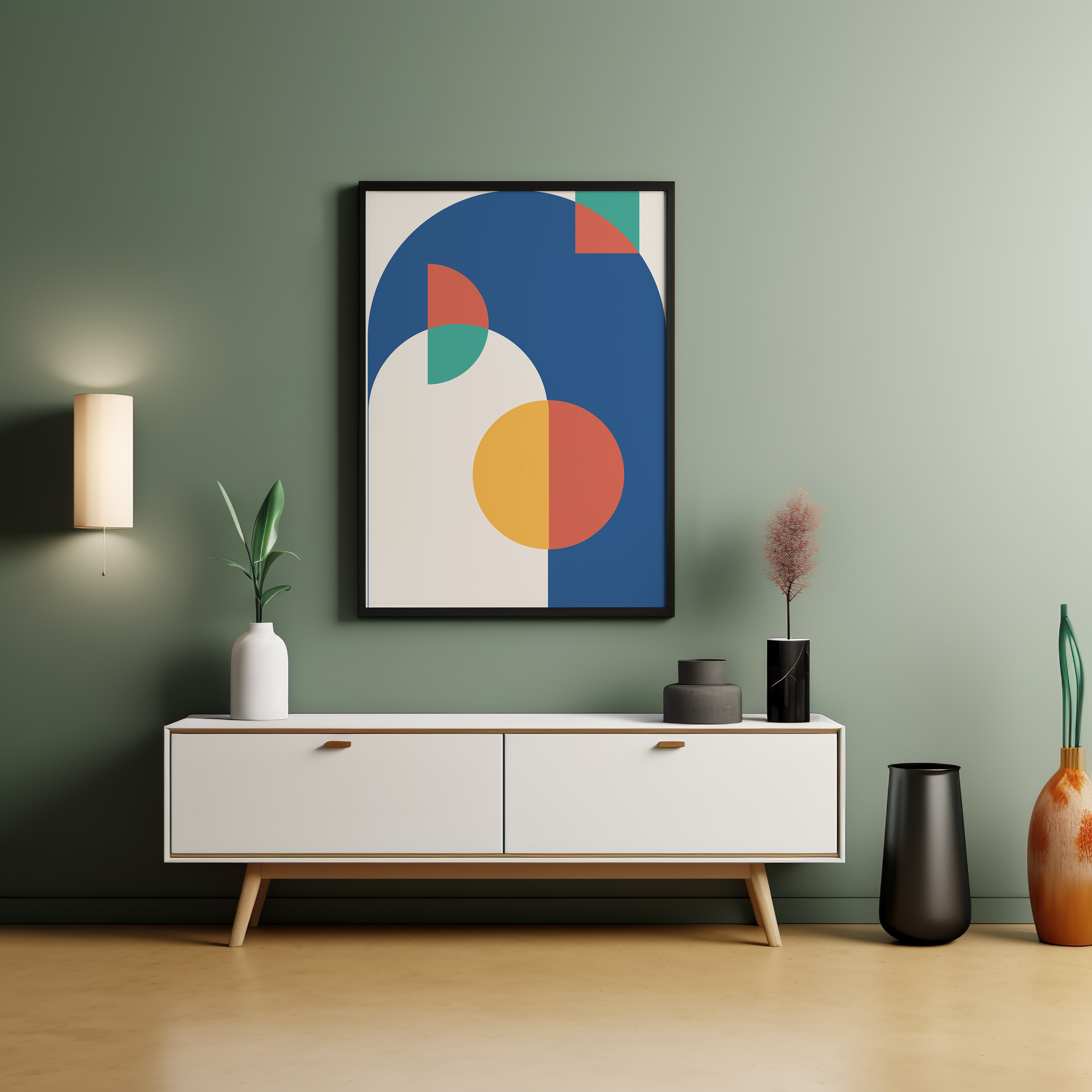 Courteous Liberty Abstract Geometric Modern Wall Art