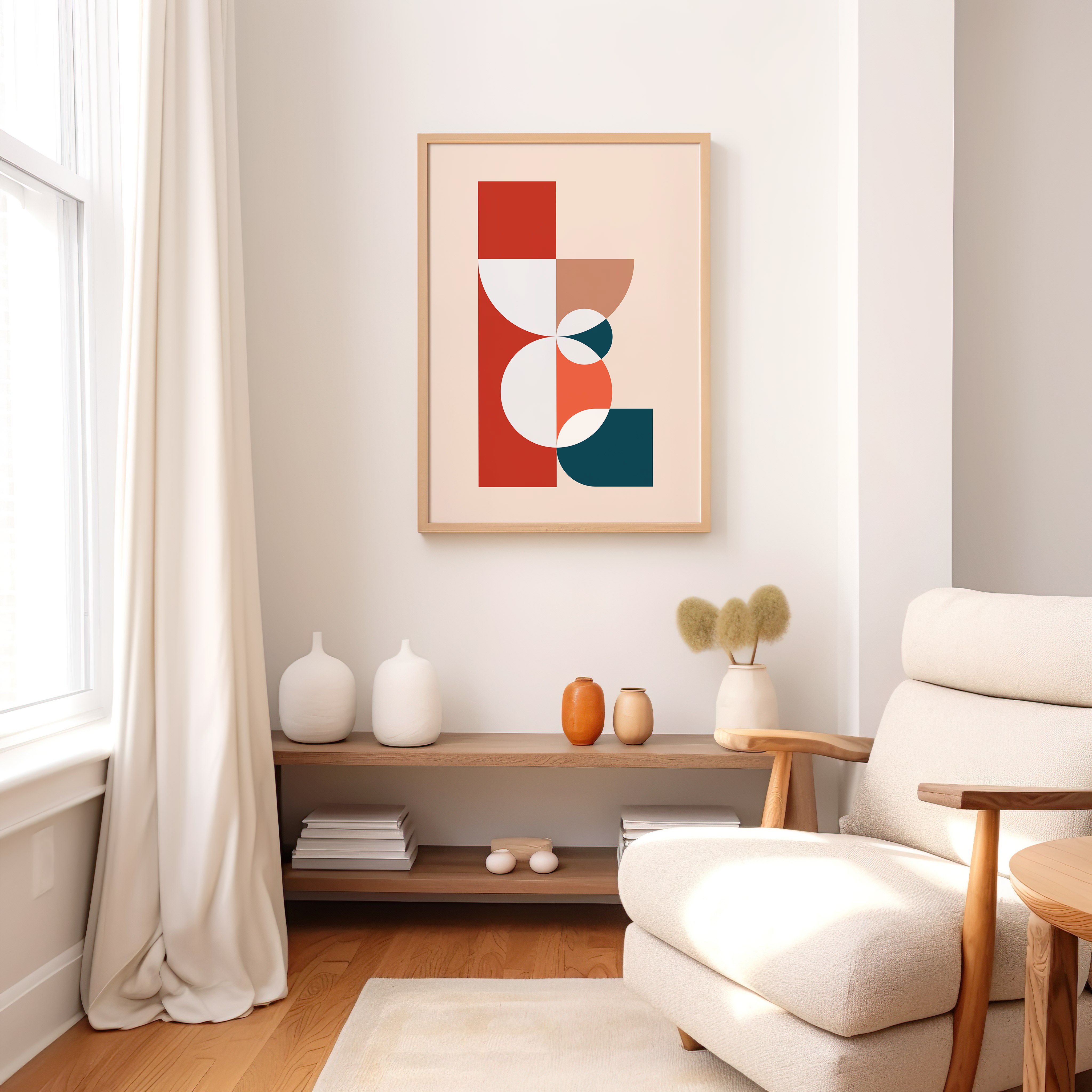 Wonder Abstract Geometric Modern Wall Art