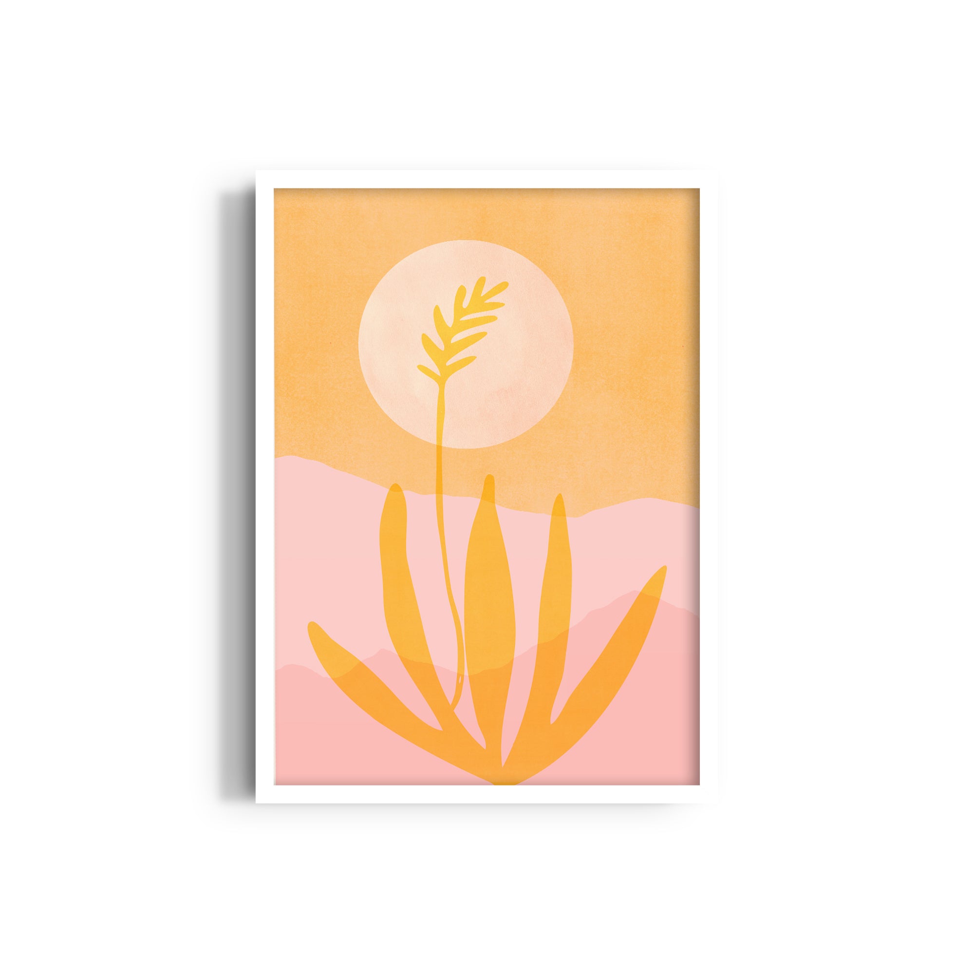 Golden Agave Sunset Wall Art